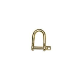 10 balení leštených mosadzných pút v tvare D 4 mm