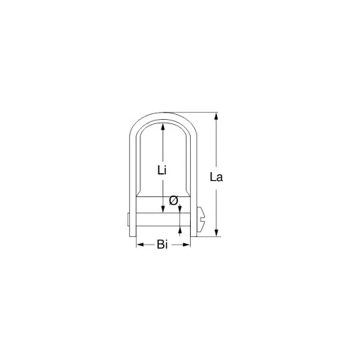Plochá spona z nehrdzavejúcej ocele 5x17 mm
