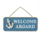 Drevená tabuľka s nápisom WELCOME ABOARD VVL