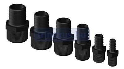 TD hadicová prípojka čierna 25 mm 1"